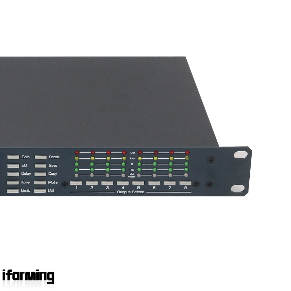 4.8SP 110V Digital DSP Audio Processor Software 4 In 8 Out Sound System #USA