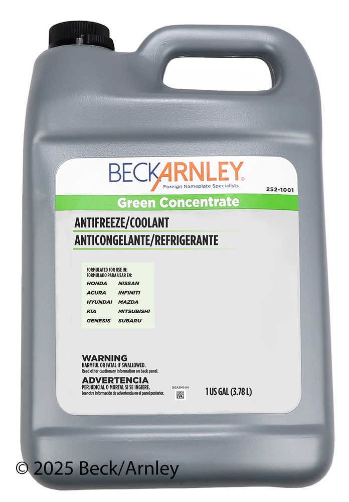 Engine Coolant / Antifreeze Beck/Arnley 252-1001