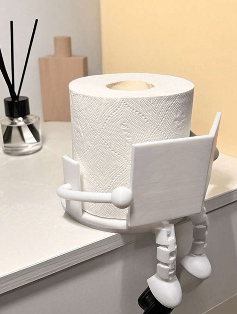 White Durable Toilet Paper Holder