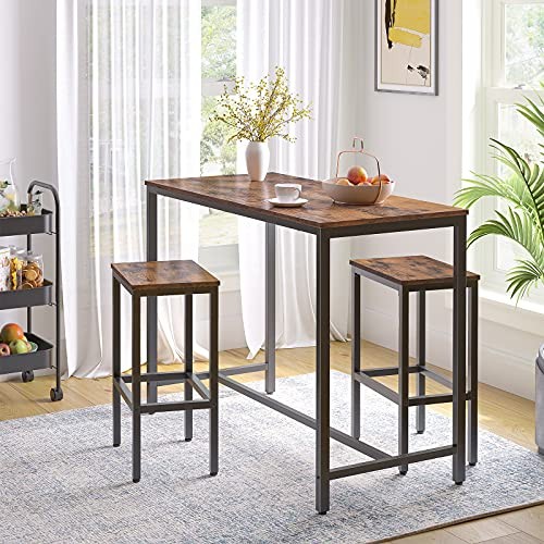 Bar Table, 47.2” Rectangular Pub Table, Dining Table for Living Room, Dining