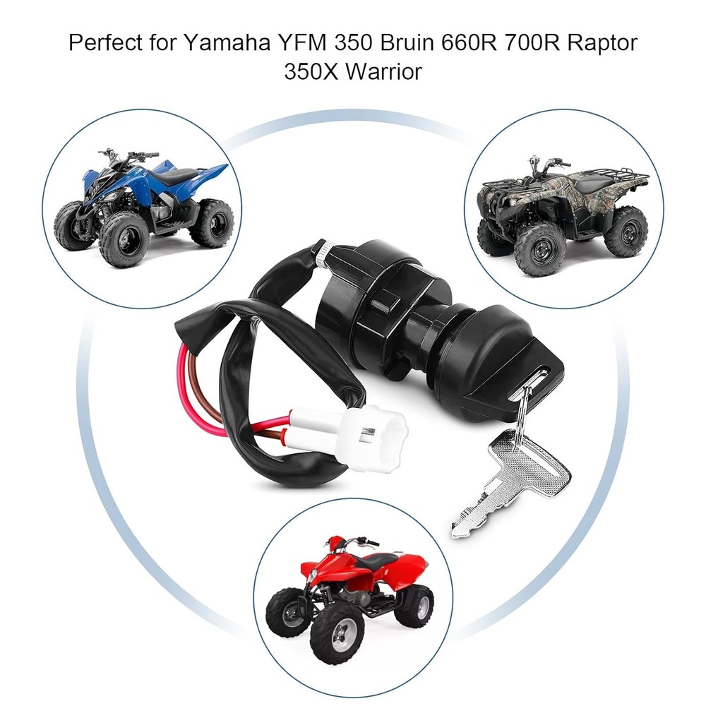 Motorcycle Ignition Switch with 2 Matching Keys, 2 Wire popular