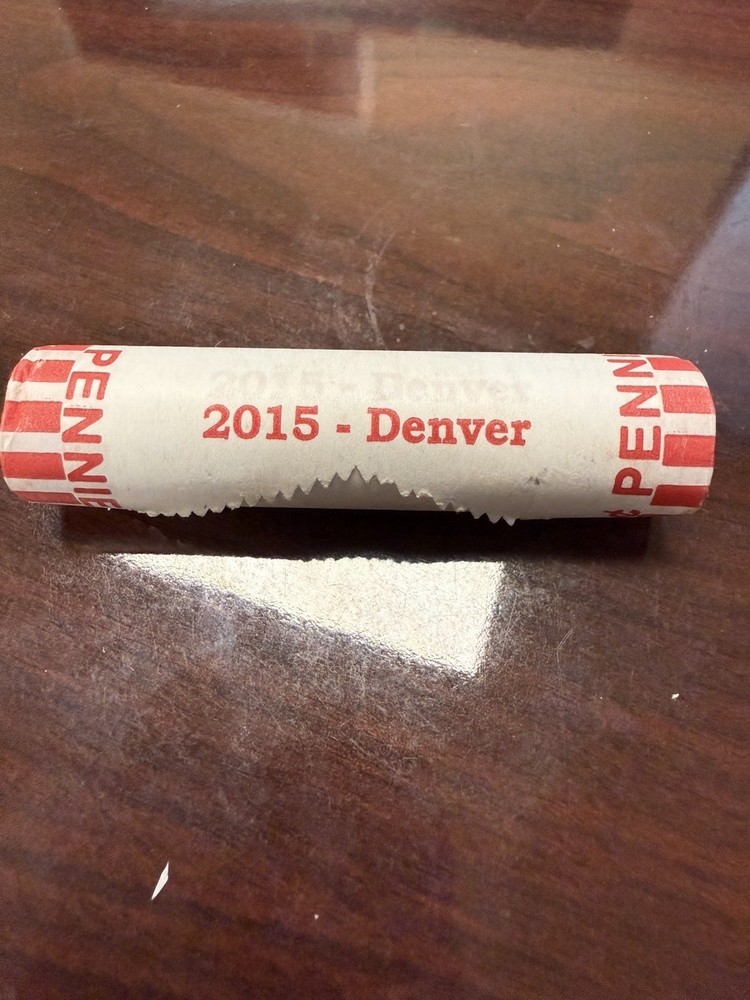 2015-D Lincoln Shield Cent Penny 50 Coin roll UNC rolls