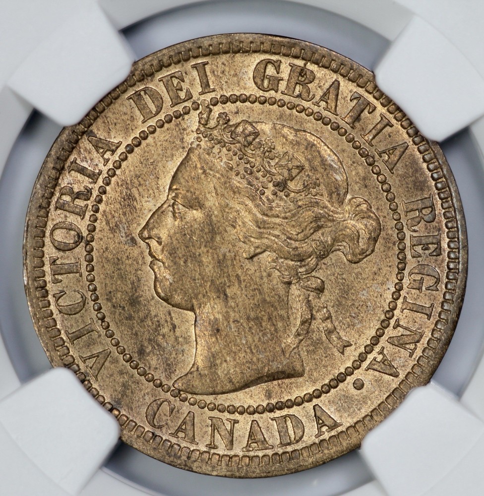 1896 Canada 1c NGC MS 63 RB Large Cent