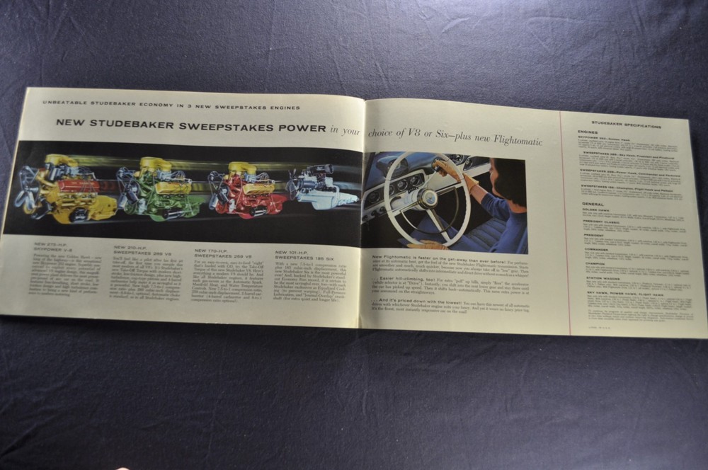1956 Studebaker Brochure Hawk President Commander Champion Nice Original 56