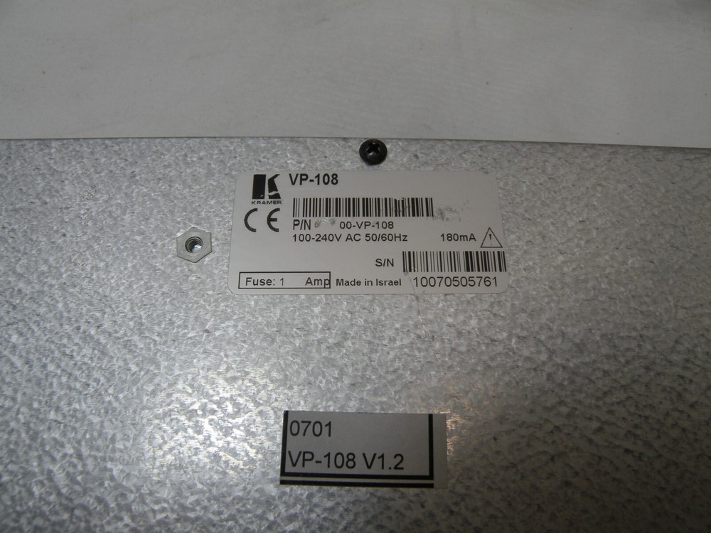 Kramer VP-108, Computer Graphics Video & Balanced Stereo Audio Distribution Amp.
