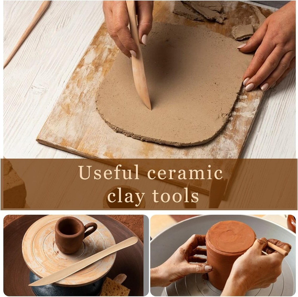 JIYIN Wooden Pottery Tools 10pc Double Ended