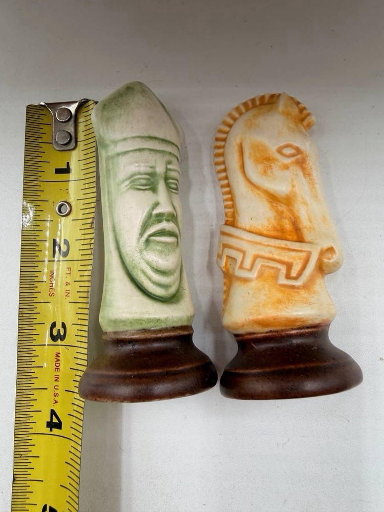 Vintage Ceramic Chess Set – Full Set – Large Decorative Pieces