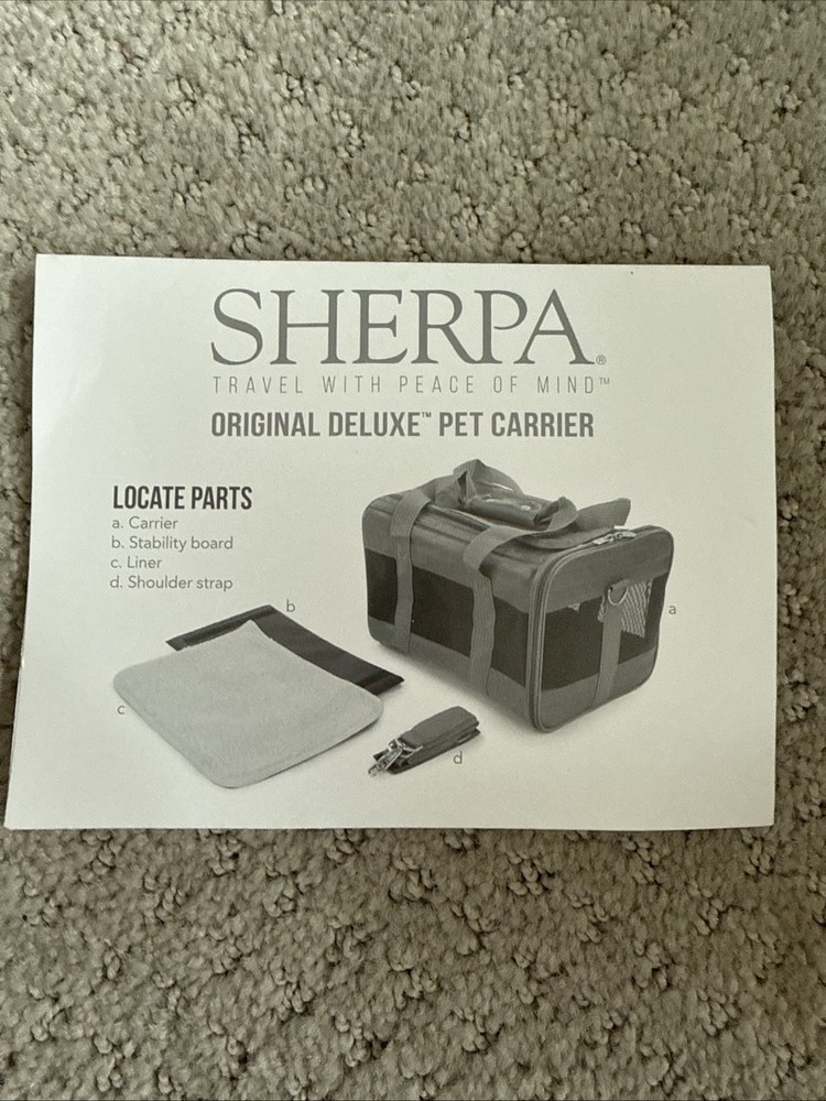 Sherpa Original Deluxe Airline Approved Pet Carrier Size Medium EUC