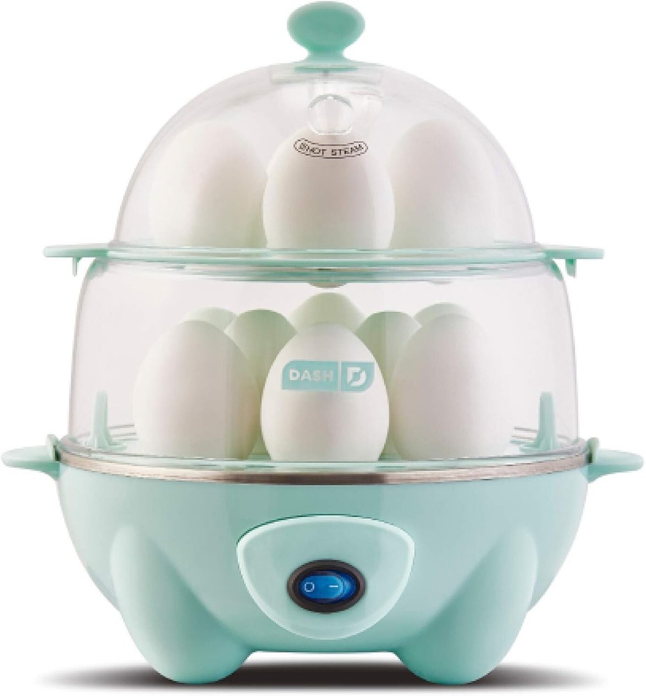 DASH Deluxe Express Two-Tier Egg Cooker Black 12 Egg Capacity NEW,no Box