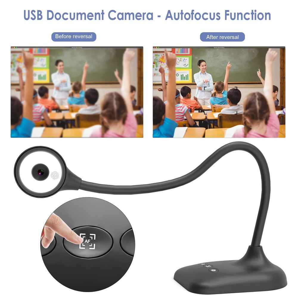 USB Document Camera for Teachers, Webcam/Doc Camera for Classroom with A3 For...