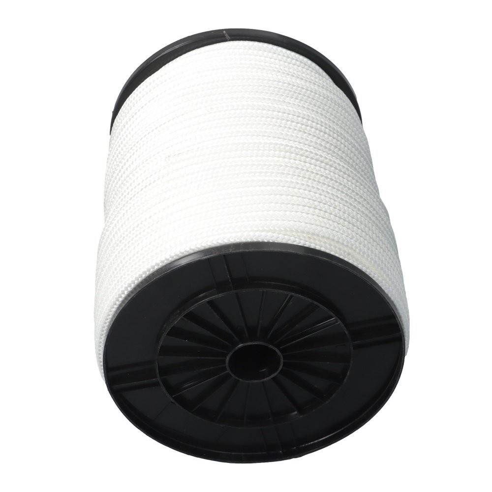 Multipurpose White Nylon Rope Sturdy Spool Solid Braid Knot Rope 3/8" × 500'