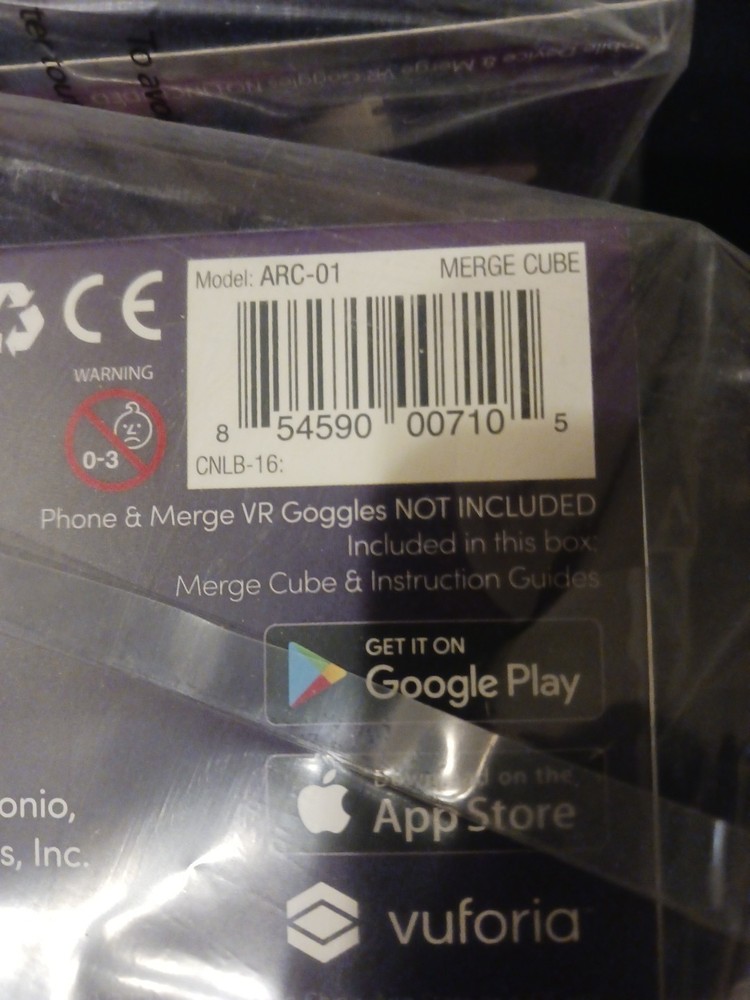 Lot of 2 Merge Cube Augmented Reality Science Toy iOS & Android, Window Compat