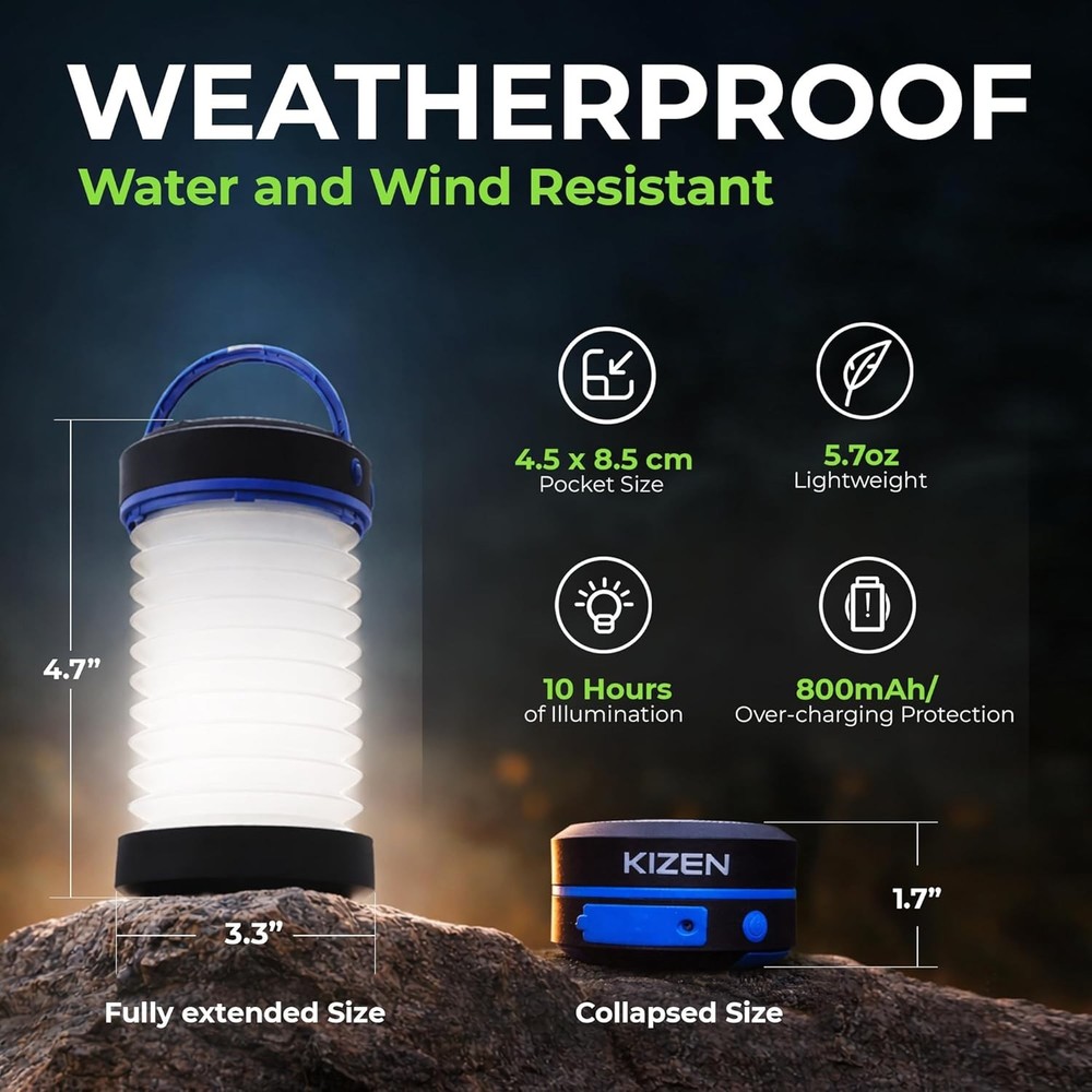 Collapsible Lantern Kizen, Solar Outdoor