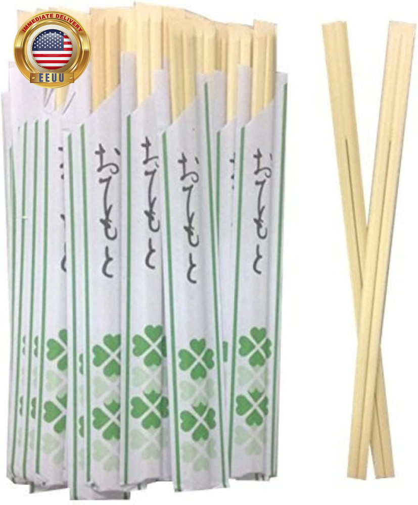 Solid No Splinter Chopsticks 40 Pairs | Individually Wrapped Disposable Wooden C
