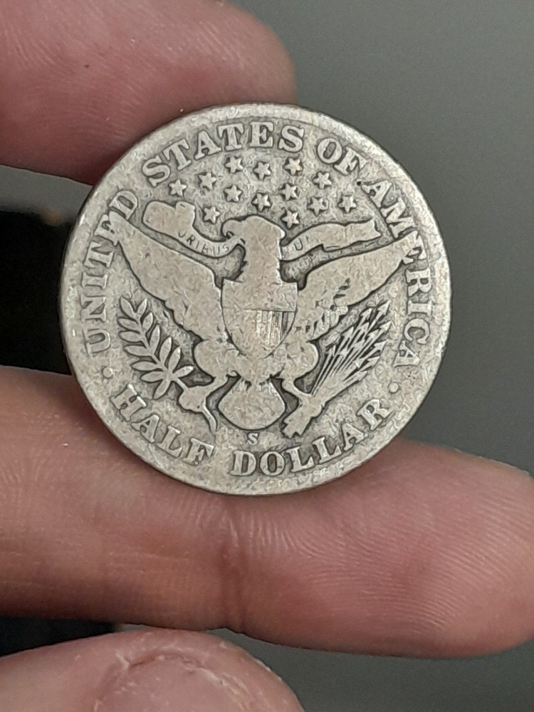 1910- S Barber Half Dollar