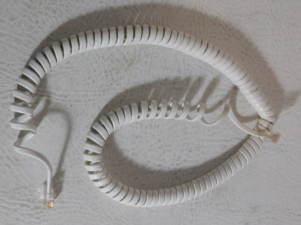 Vintage Modular Spring Cord White - 24" - Used - Untested