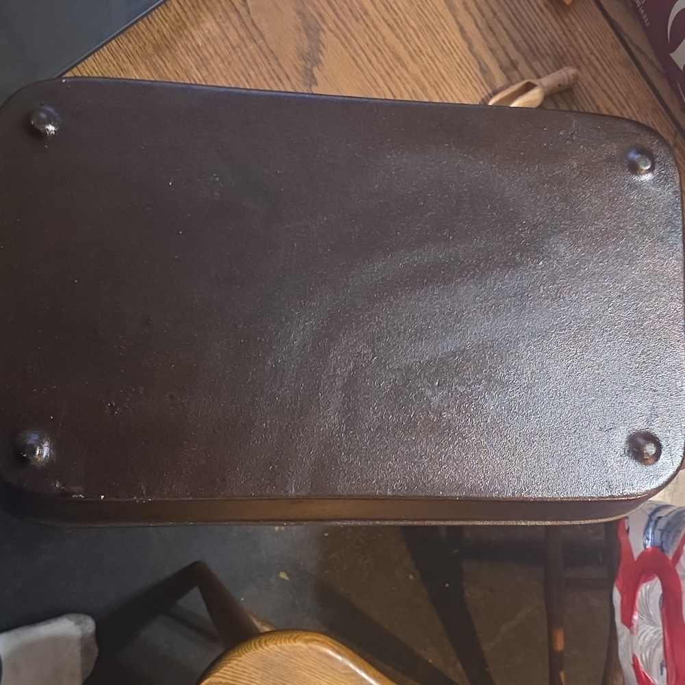 Cast Iron Rectangular Baking Pan with Dual Handles Heavy Duty Cookware Kitchen