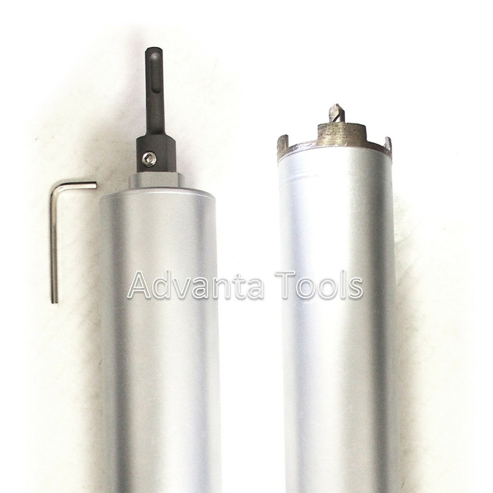 1-1/2" Dry Diamond Core Bit for Concrete with SDS Plus Adapter & Pilot Drill Bit