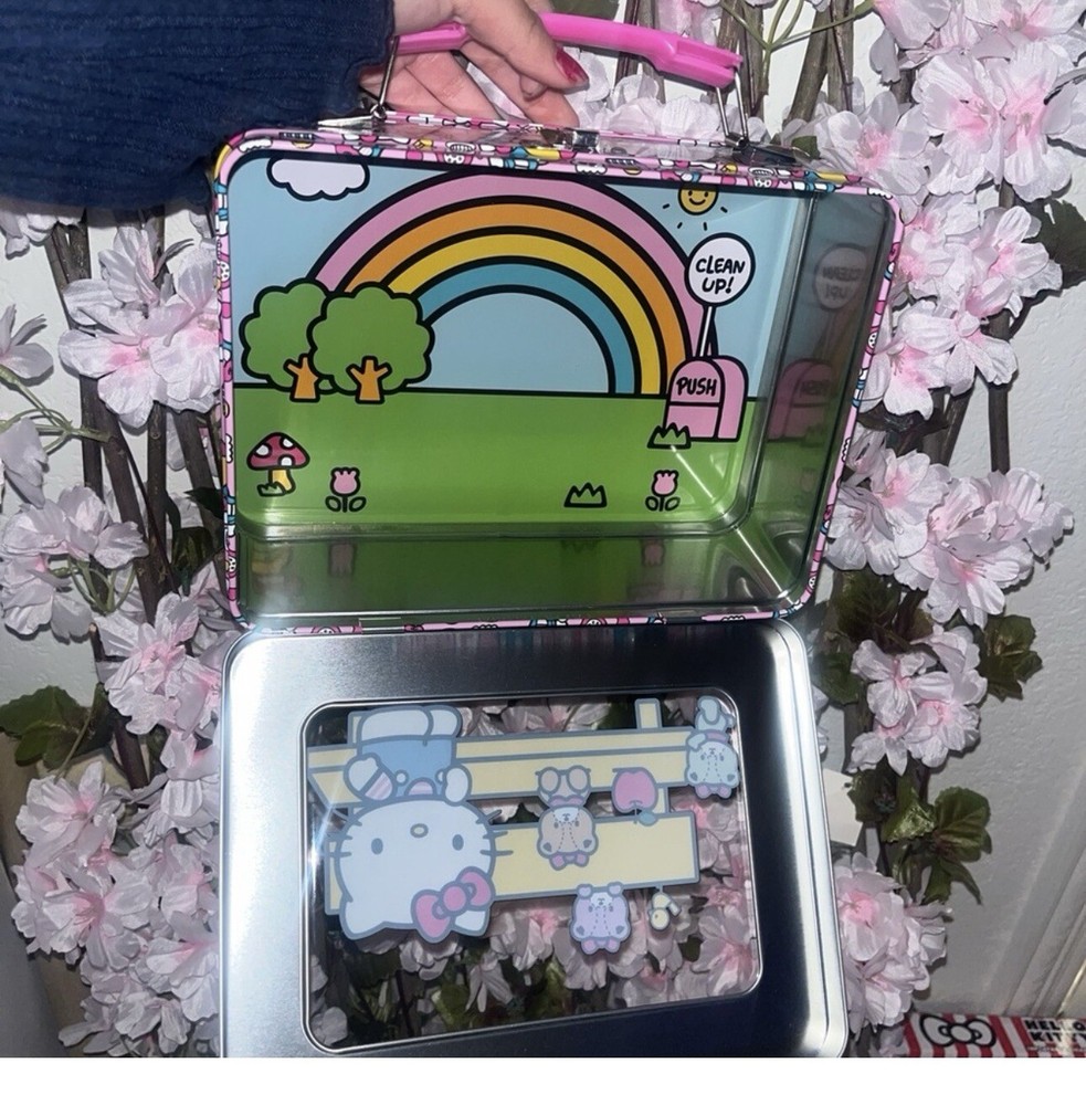Cute Pink Polka Dot Hello Kitty LunchBox