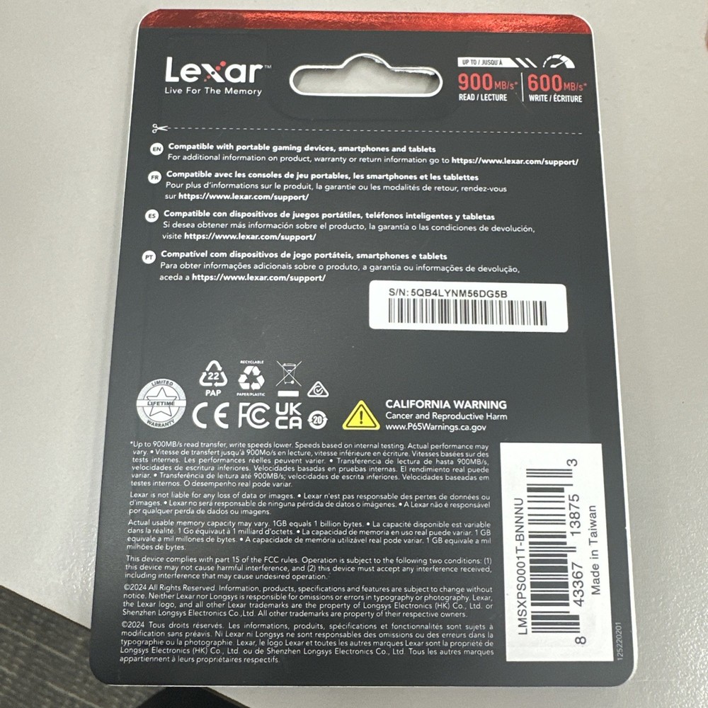 Lexar 1TB PLAY PRO microSDXC Express Memory Card For Gaming, Nintendo Switch