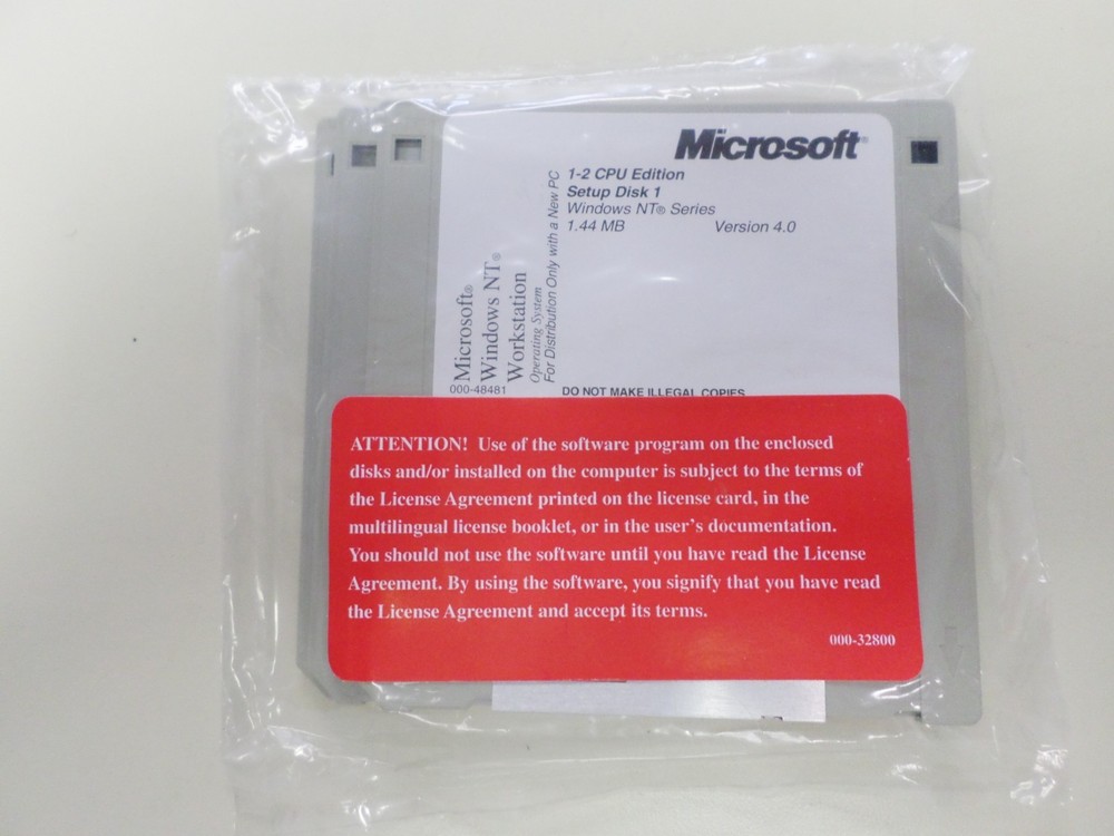 Microsoft Windows NT Workstation Sealed 3.5 Media