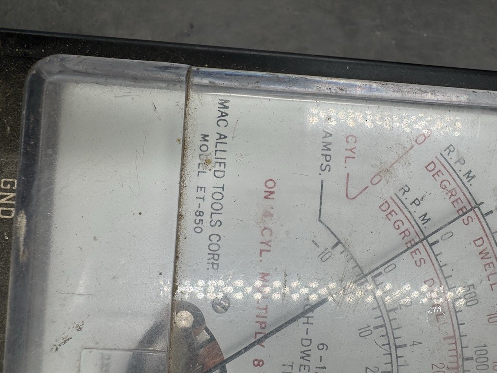 Vintage Mac Tools ET-850 Tach Dwell Volt Ohmmeter - Untested