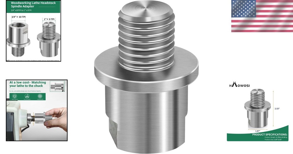 Universal Woodworking Lathe Spindle Adapter for Enhanced Compatibility