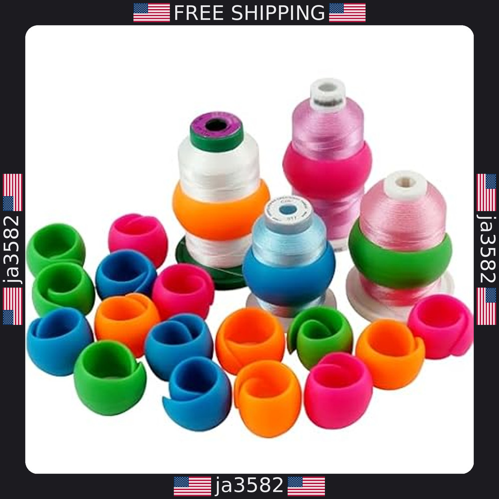 20pcs Thread Spool Savers by Brothread - Prevent Unwinding Tails for Sewing