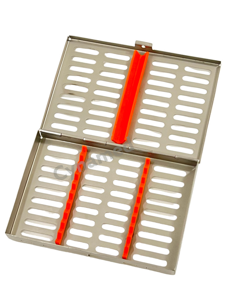 Dental Instruments Sterilization Box for 10 Instruments w/ Silicone Inserts