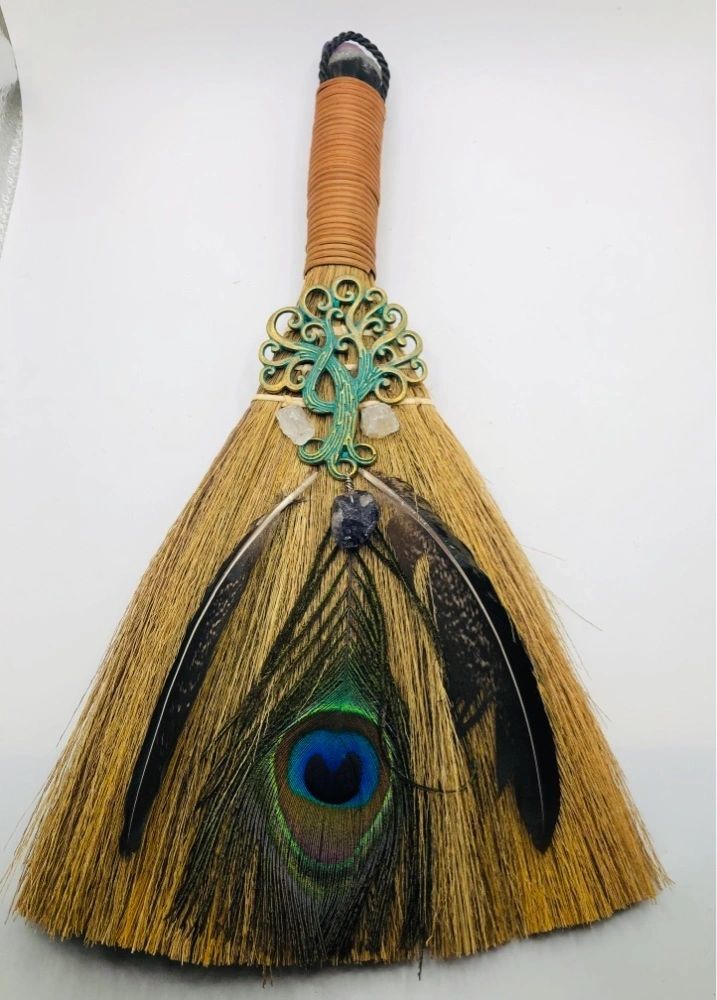 Raw Amethyst Alter Broom