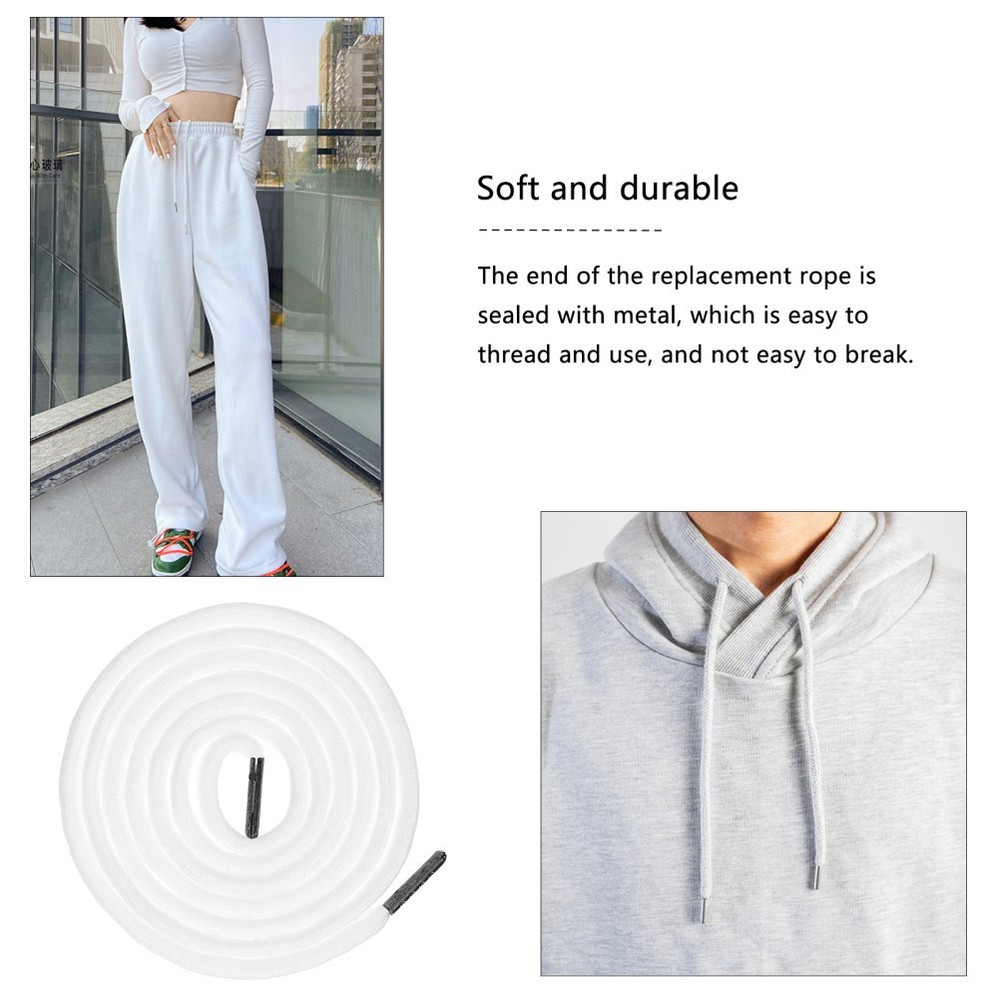 Replacement Hoodie String Drawstring Cord for Pants Cotton Macrame Rope