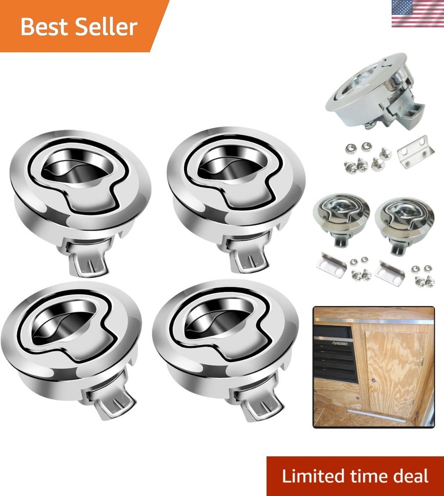 4pcs Stainless Steel Flush Pull Slam Latches - Modern Marine Hardware