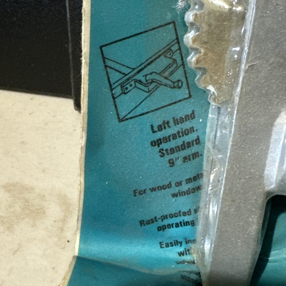 Ideal Security Hardware Casement Window Operator 9" Left Hand Operation-Silver