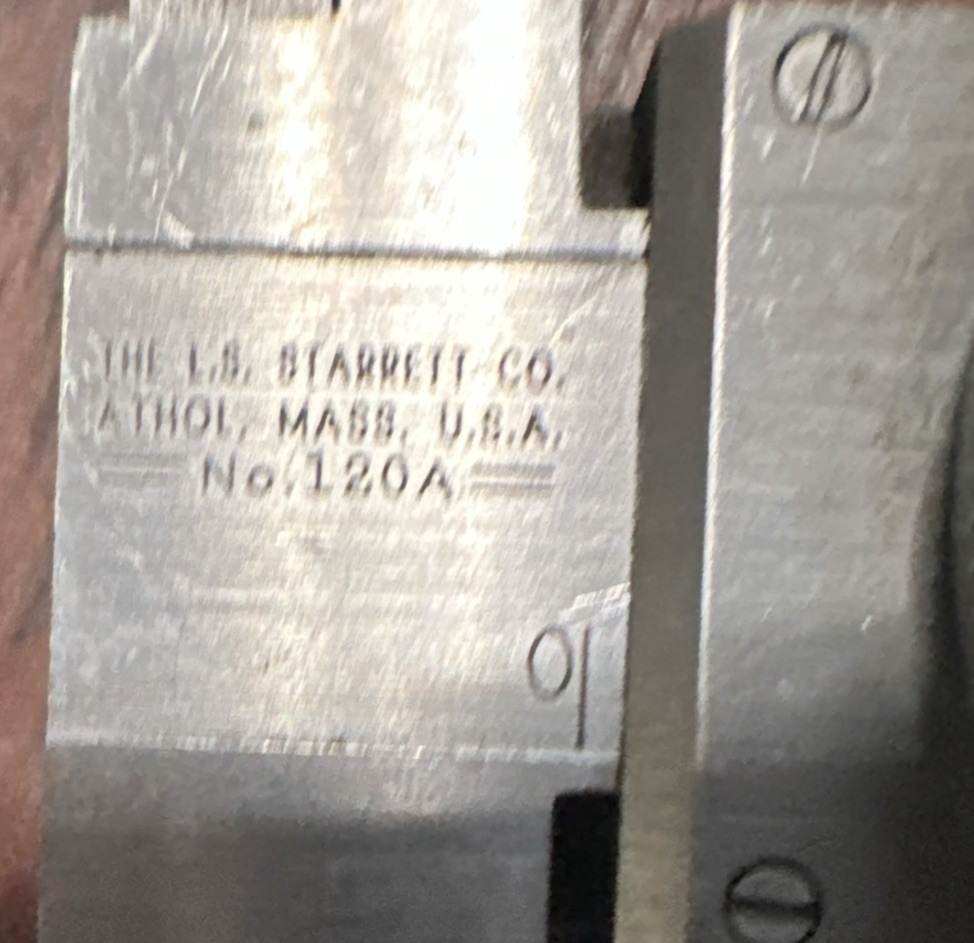 Starrett #120A Dial Caliper, SS, White Face, 0-6" Range, Missing Stop Pad -As-Is