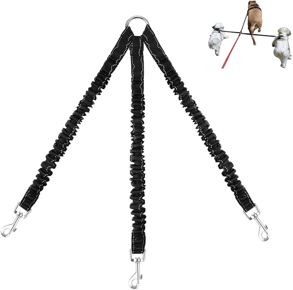 3 Way Dog Leash Coupler Heavy Duty No Pull Multiple Double  Free