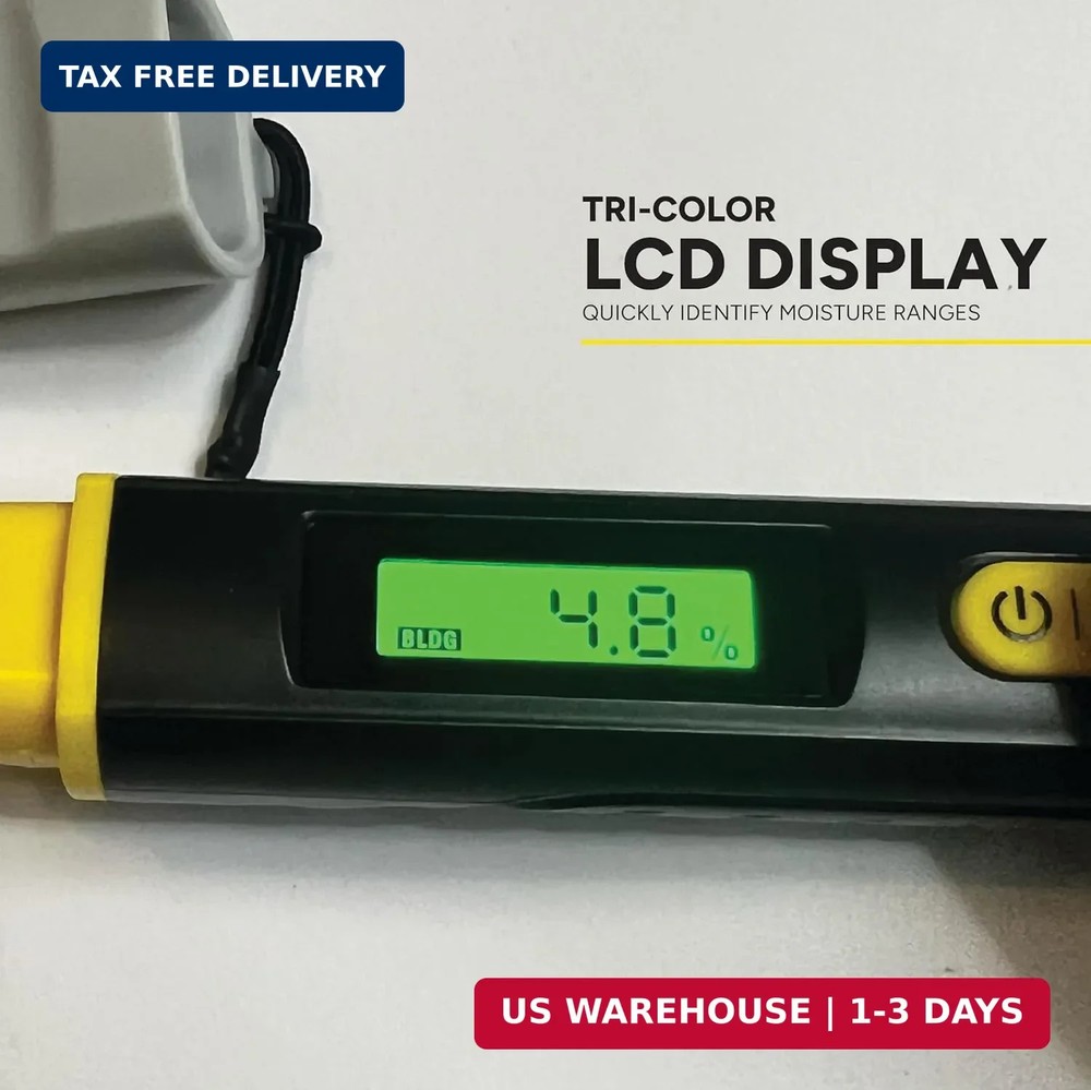 General Tools Compact Digital Moisture Meter MMP100 - Pin-Style Tool Detects Moi