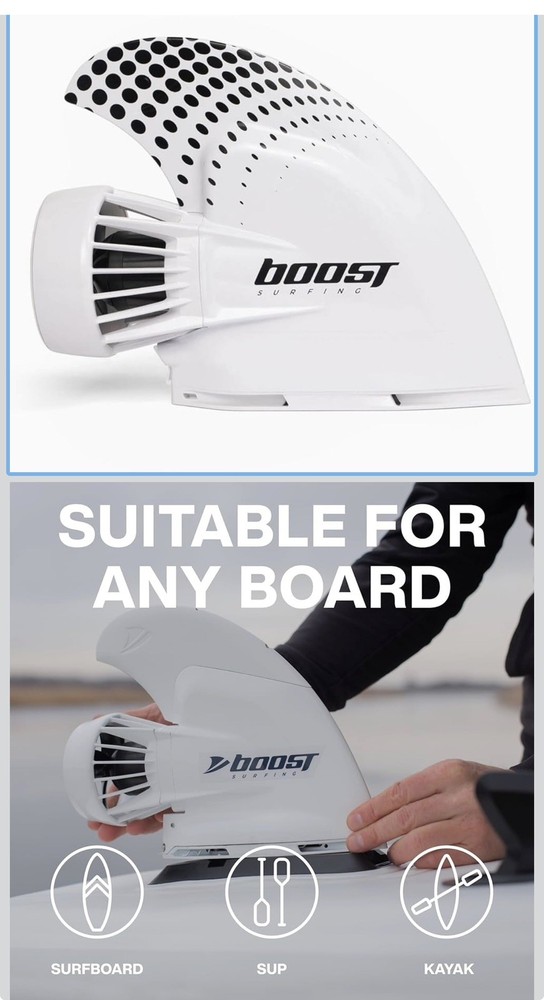 Boost Surfing Electric Surf Fin - White