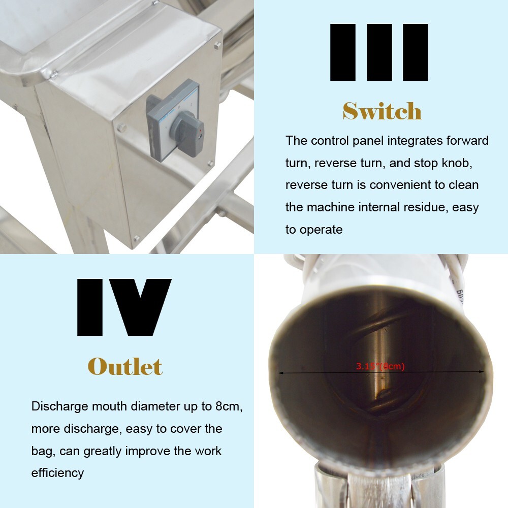 Materials Conveyor Granules Grain Feeder 220V Feeding Machine with Spring