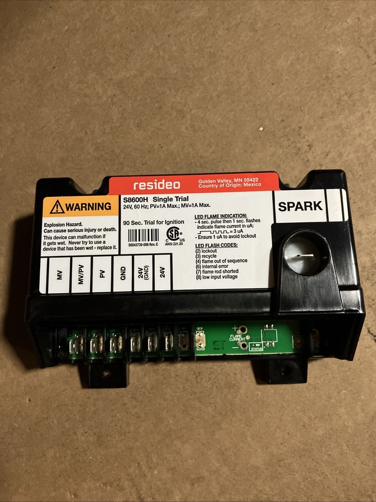 Honeywell Resideo S8600H3002 Ignition Module Intermit. Pilot