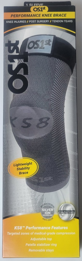 OS1st KS7+ Adjustable Performance Knee Sleeve Grey L