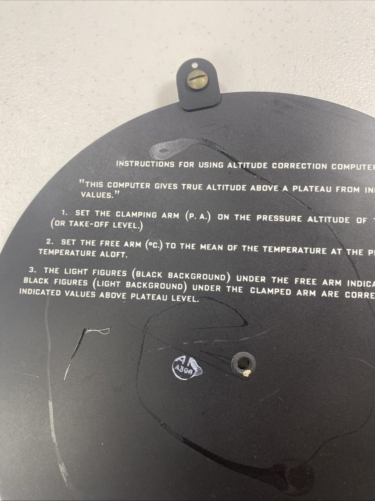 Original WWII Type AN 5837-1 Altitude Correction Computer