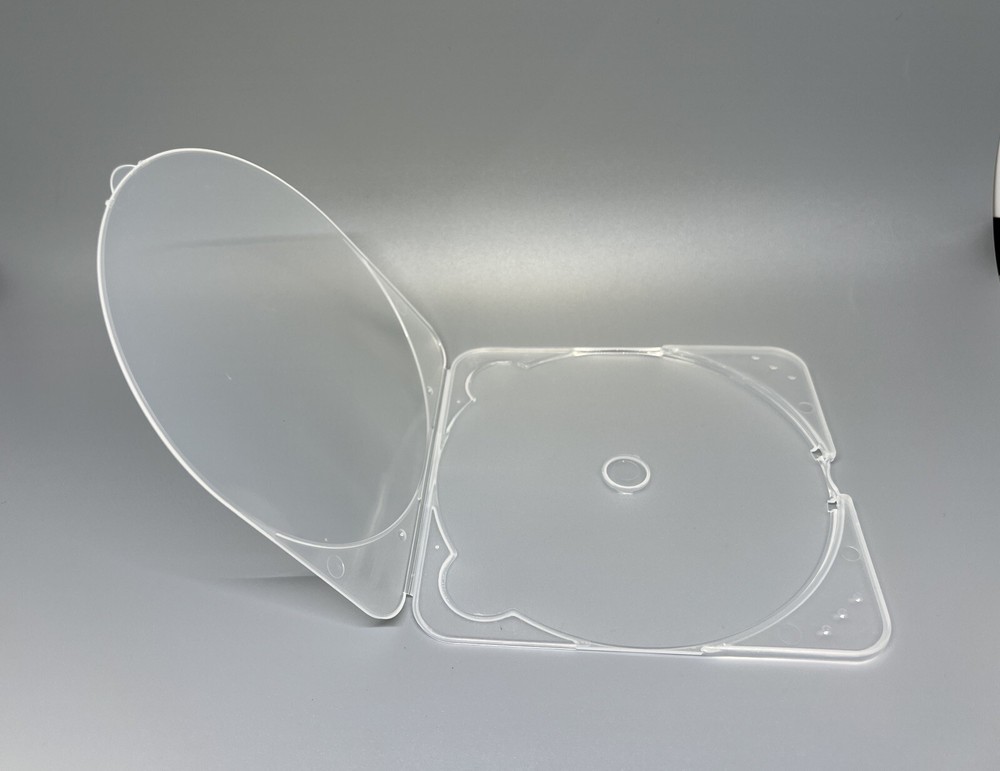 50 PCS NEW HIGH QUALITY SQUARE CD POLY CASES CD BOX, CLEAR, TRIMPAK
