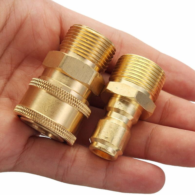 2xM22 3/8 Quick Release Adapter Connecter Coupling Kits For Pressure Washer