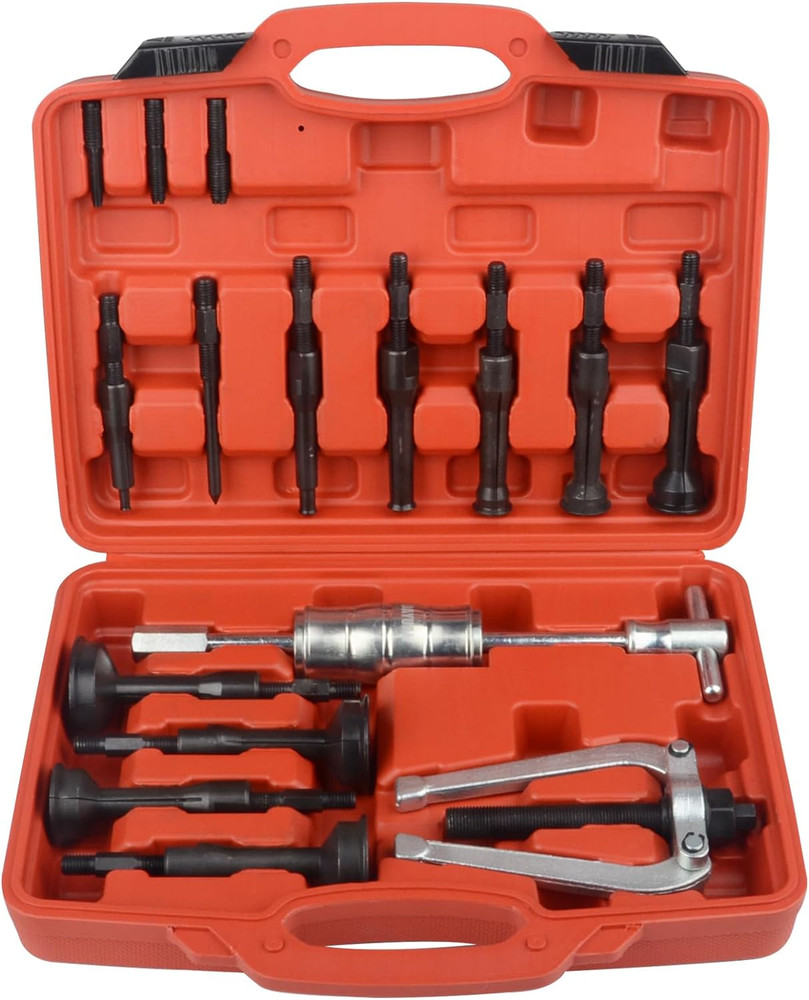 16Pcs Blind Hole Collet Bearing Puller Inner Extractor Slide Hammer Removal Tool