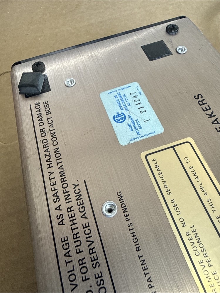 Untested!! Bose 901 Series V Active Equalizer EQ 120V Champagne