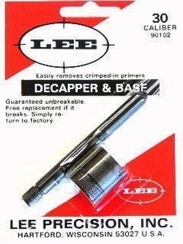 Lee Reloading Precision .30 Caliber Decapper and Base 90102