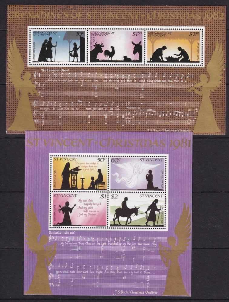 St. Vincent Mint Souvenir Sheets 1981-1982 MNH