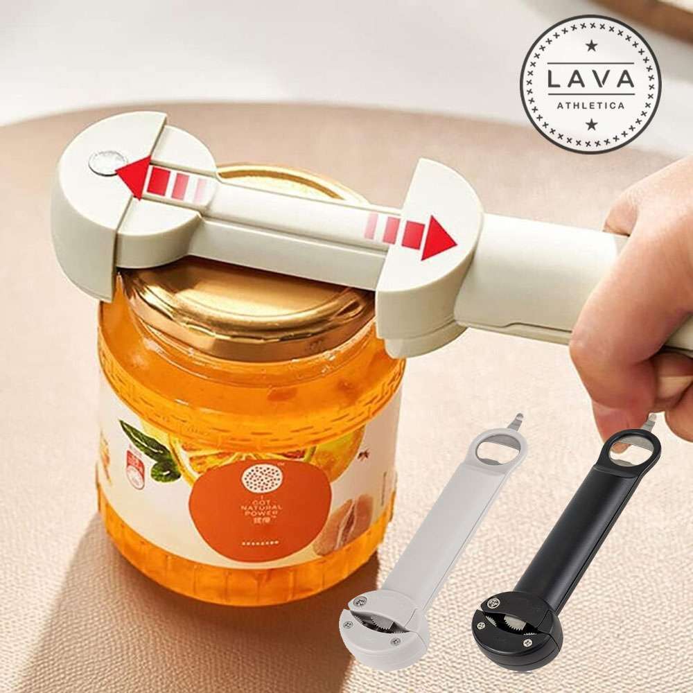 Multi Functional Bottle Opener Retractable Adjustable Jar Can Opener Easy Grip