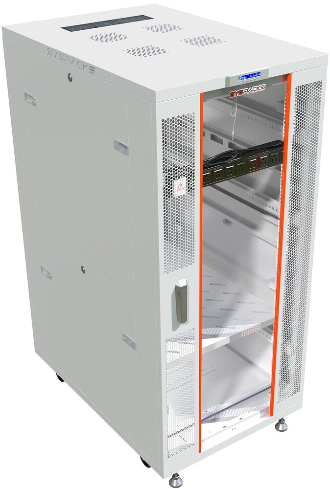Sysracks 42U 35'' Deep IT Network Data Gray Server Rack Cabinet