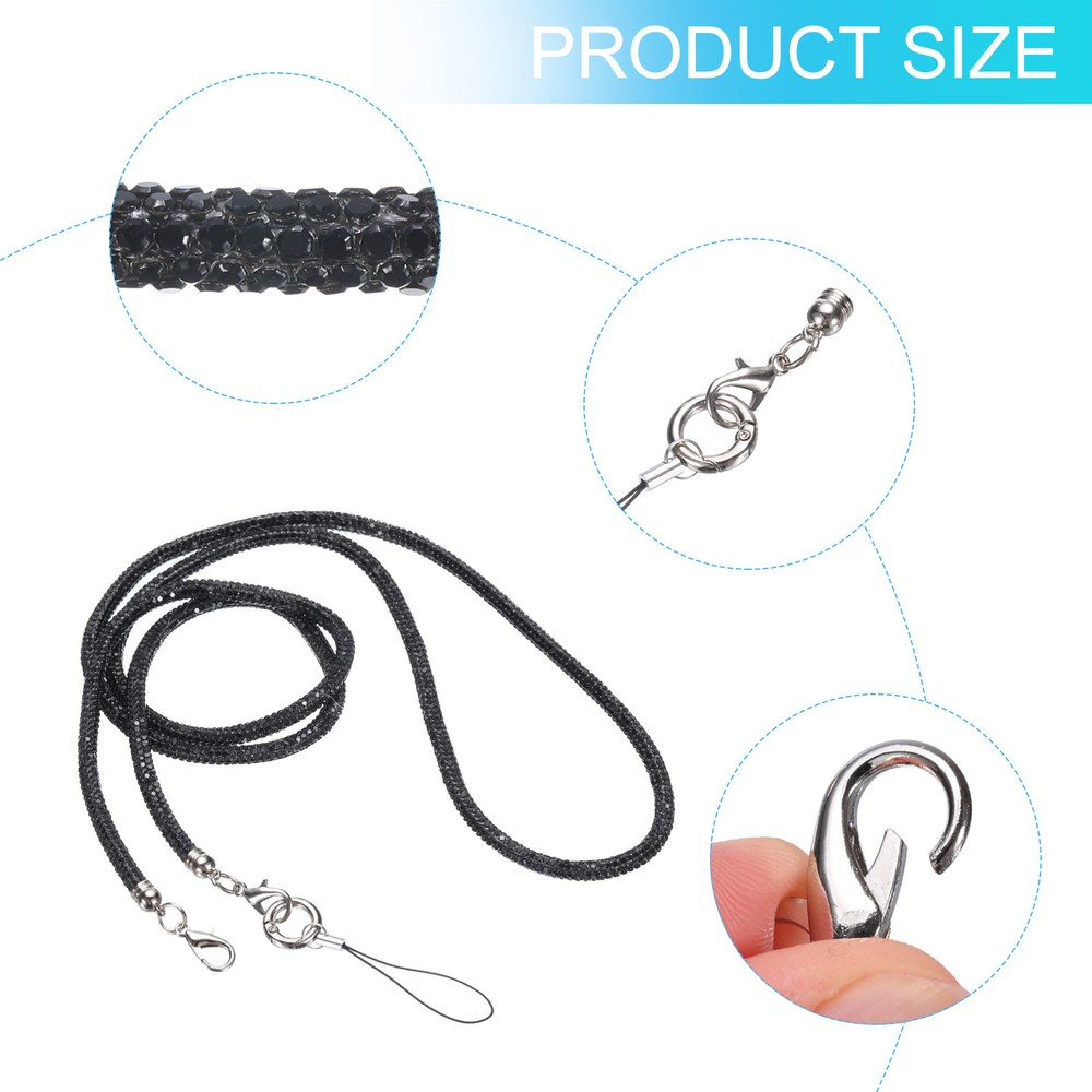 Replacement Purse Straps Crystal Bag Handle Sparkly Replacement Black